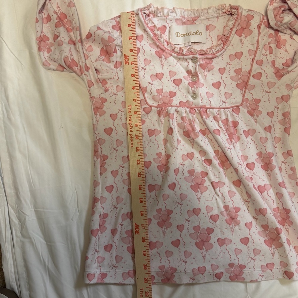 Dondolo Women’s Pink Heart Balloon Pajama Set Size S Valentine Collection Lounge - Picture 10 of 11
